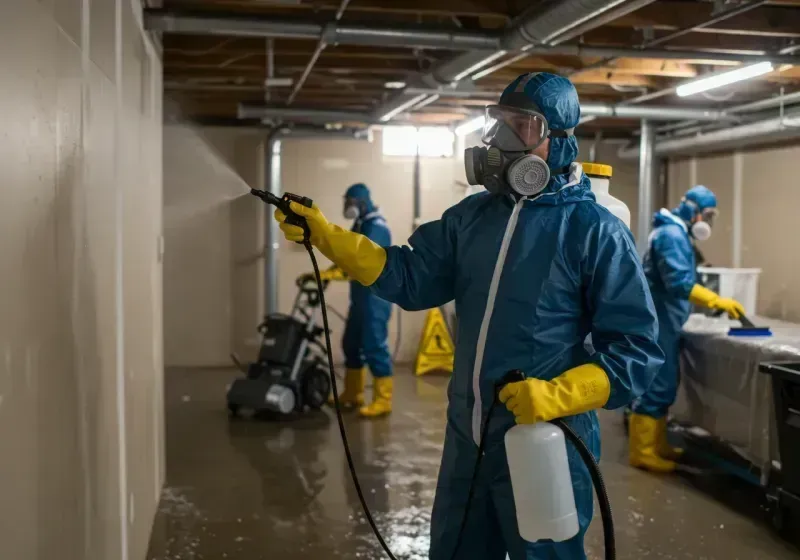 Basement Sanitization and Antimicrobial Treatment process in Sumner County, TN