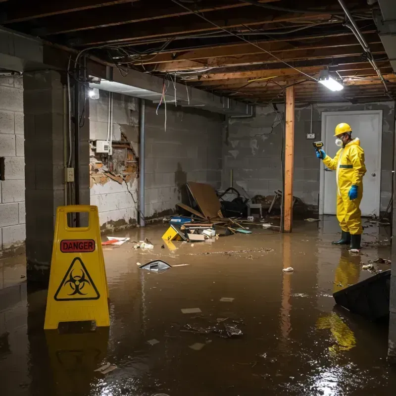 Flooded Basement Electrical Hazard in Sumner County, TN Property